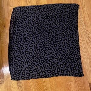 Coach Black Leopard Print Pencil Skirt